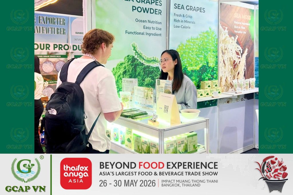 GCAP VN tại THAIFEX – Anuga Asia 2026: Đưa Rong Nho Việt Nam Đến Gần Hơn Với Thị Trường Quốc Tế 2 1 2